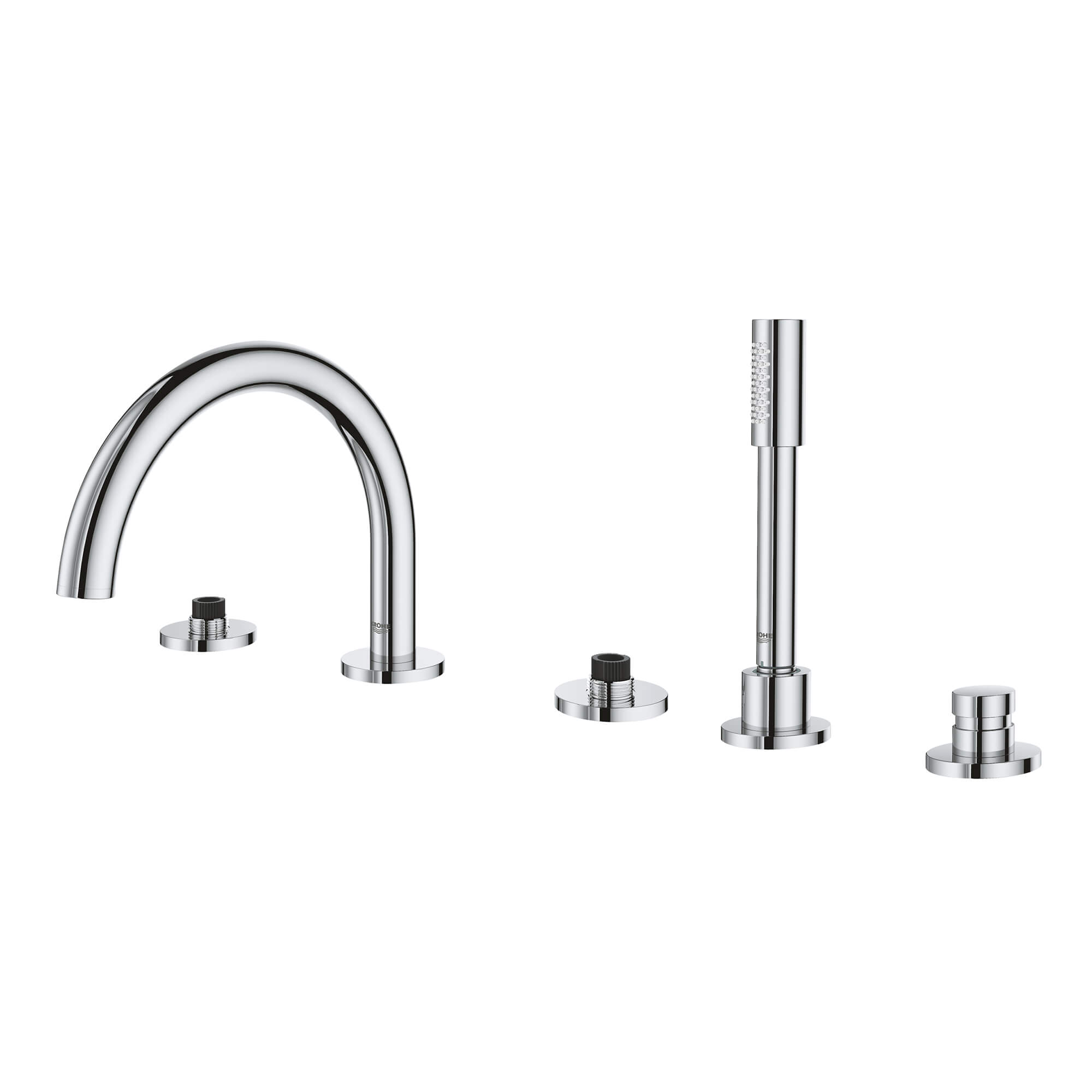 5-Hole 2-Handle Deck Mount Roman Tub Faucet with 6.6 L/min (1.75 gpm) Hand Shower