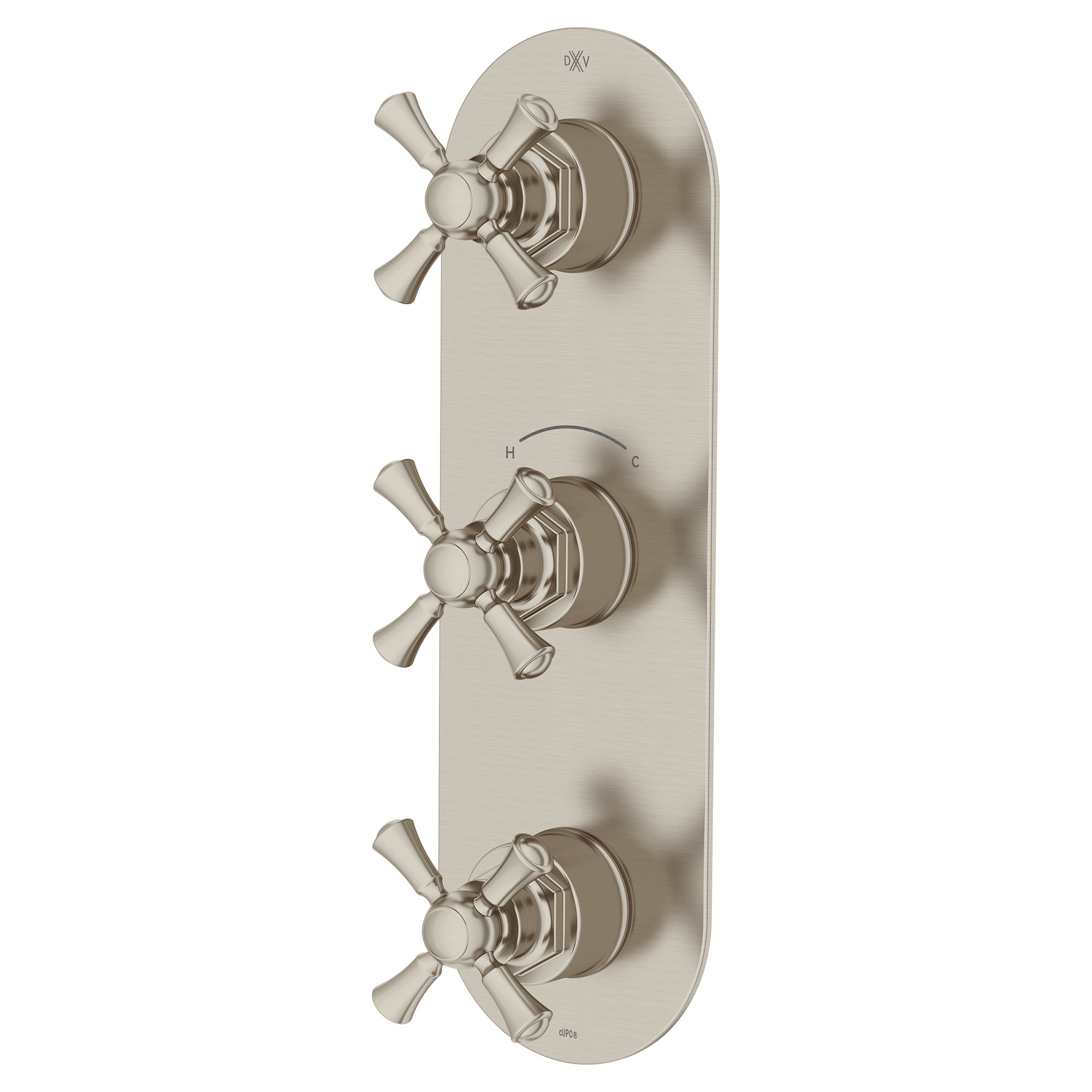 Oak Hill 3-Handle Thermostatic Valve Trim Only with Cross Handles