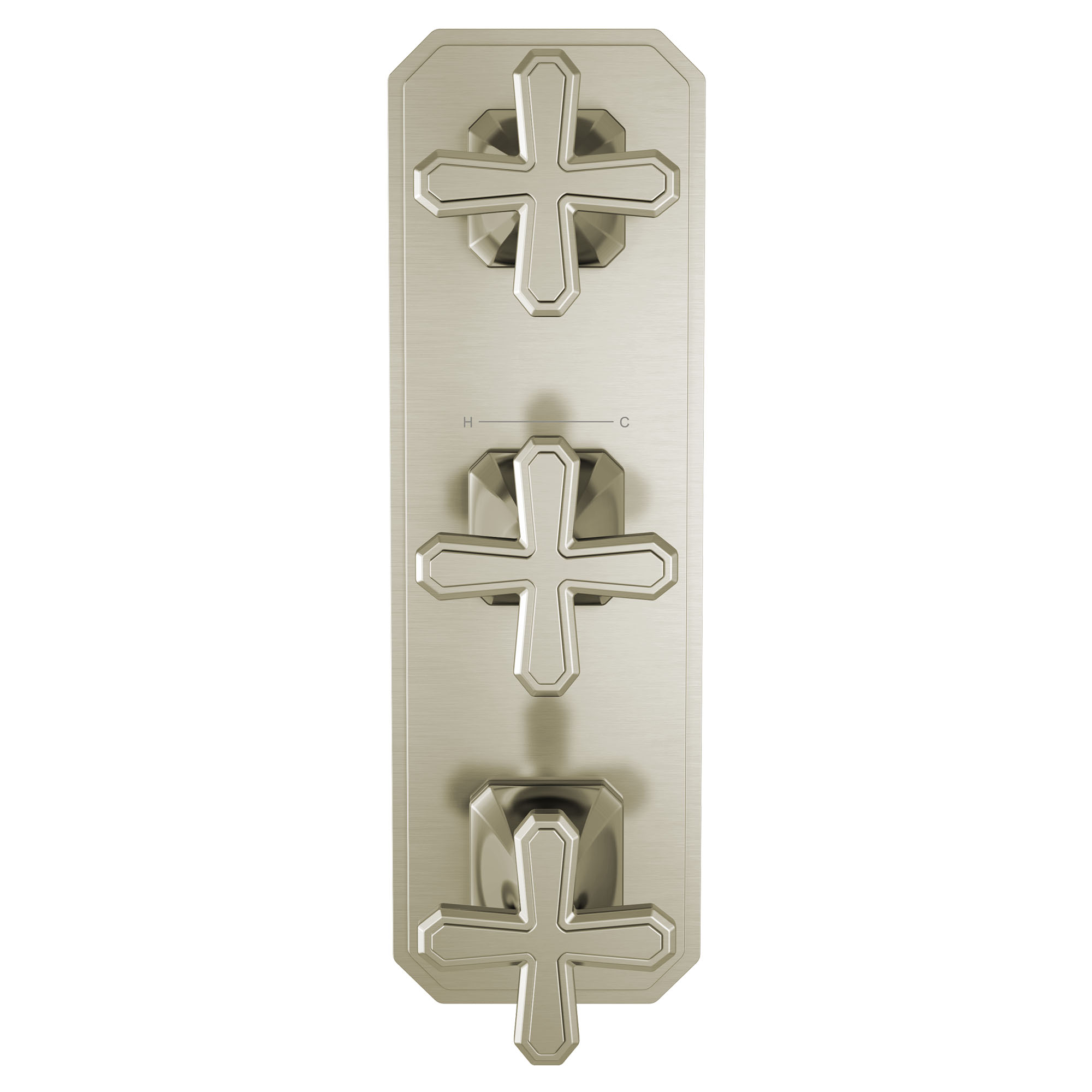 Belshire® 3-Handle Thermostatic Valve Trim Only with Cross Handles