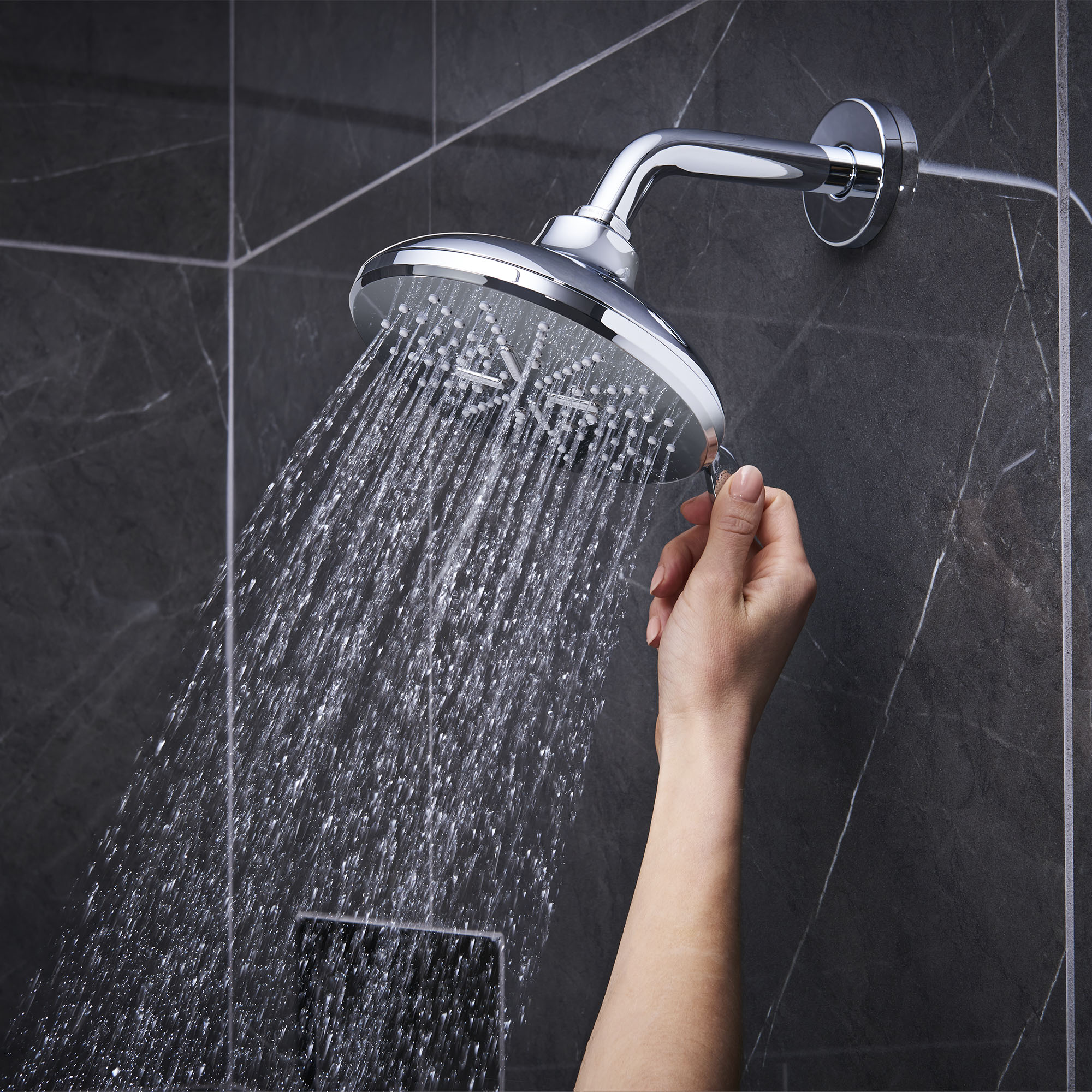 Shower Head, 6-1/2" - 3 Sprays, 1.75 GPM (6.6 L/min)